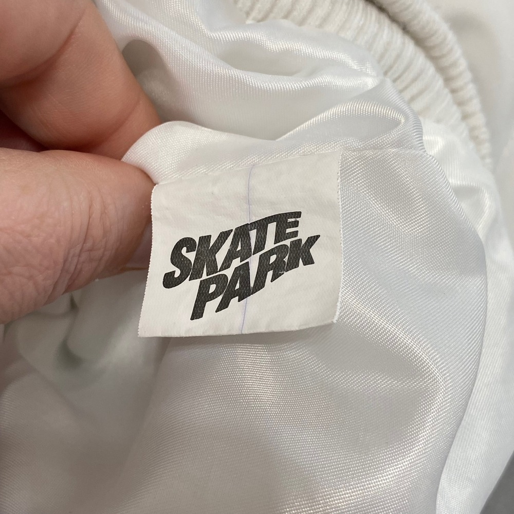 Skate Park Los Angeles Black Mamba Puffer Varsity Jacket White Purple Mens Large - Picture 7 of 11
